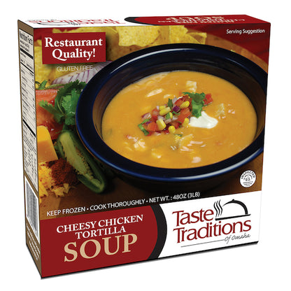 Taste Traditions Retail Gluten Free Cheesy Chicken Tortilla Soup, 6 x 3 lb Case - Prepared Foods