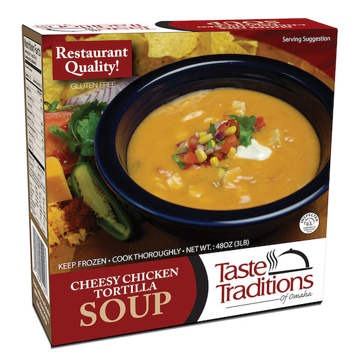 Taste Traditions Retail Gluten Free Cheesy Chicken Tortilla Soup, 6 x 3 lb Case - Prepared Foods