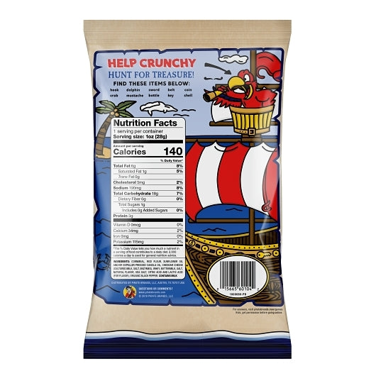 Pirate's Booty Aged White Cheddar Cheese Puffs, 24 x 1 oz Case - Snacks