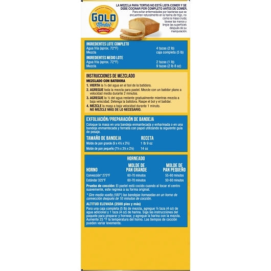 Gold Medal Pound Cake Mix, 6 x 5 lb Case - DOT product image 6