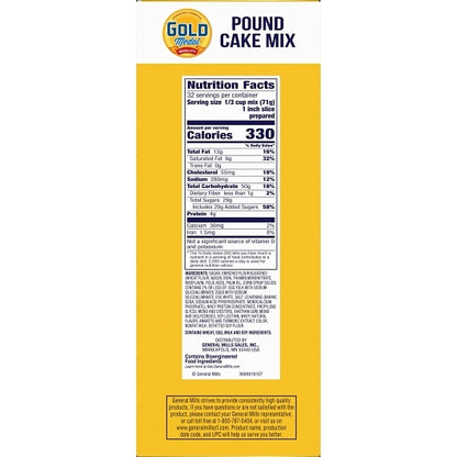 Gold Medal Pound Cake Mix, 6 x 5 lb Case - DOT product image 8