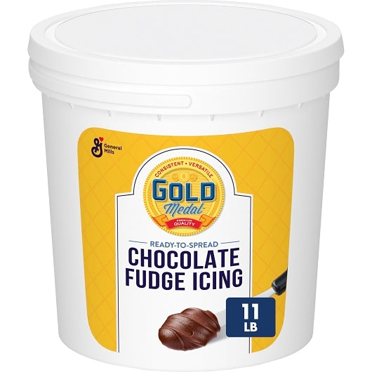 Gold Medal Ready-To-Spread Chocolate Fudge Icing, 2 x 11 lb Case - Bakery & Desserts