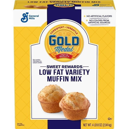 Gold Medal Low Fat Sweet Rewards Variety Muffin Mix, 6 x 4.5 lb Case - Bakery & Desserts