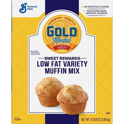 Sweet Rewards Low Fat Sweet Rewards Variety Muffin Mix, 6 x 4.5 lb Case - Front/center packaged product image