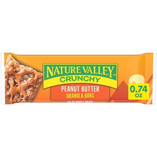 Nature Valley Crunchy Peanut Butter Granola Bar, 144 x 0.74 oz Case - Snack Bars & Granola Bars