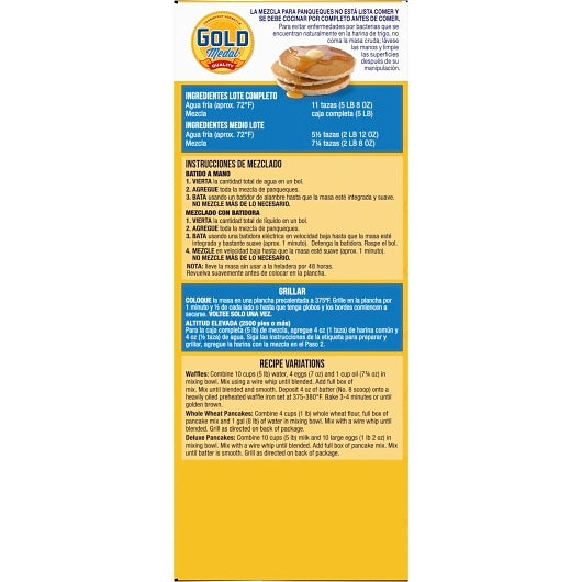 Gold Medal Baking Mixes Complete Buttermilk Pancake Mix, 6 x 5 lb Case - DOT product image 6