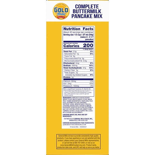 Gold Medal Baking Mixes Complete Buttermilk Pancake Mix, 6 x 5 lb Case - DOT product image 8