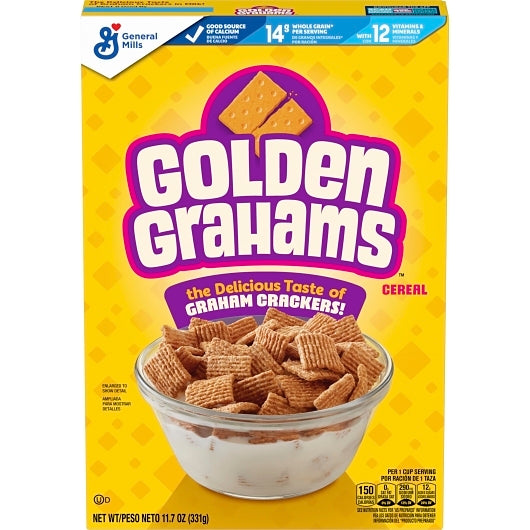 Golden Grahams Cereal, 12 x 11.7 oz Case - Breakfast Foods