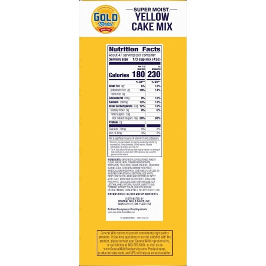 Supermoist Yellow Cake Super Moist Yellow Cake Mix, 6 x 4.5 lb Case - DOT product image 7