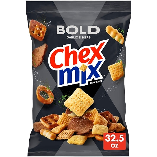Chex Mix Bold Party Blend Snack Mix Bulk, 10 x 32.5 oz Case - Snacks