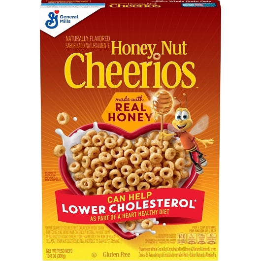 Cheerios Gluten-Free Honey Nut Cereal, 12 x 10.8 oz Case - Pantry Ingredients