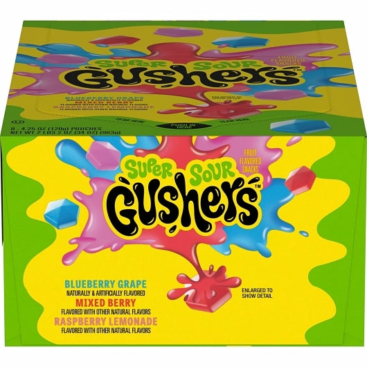 Gushers Fruit Gluten Free Super Sour Berry Fruit Snacks, 48 x 4.25 oz Case - DOT product image 2