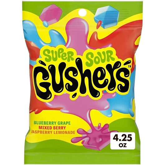 Gushers Fruit Gluten Free Super Sour Berry Fruit Snacks, 48 x 4.25 oz Case - GS1 mobile-ready hero image