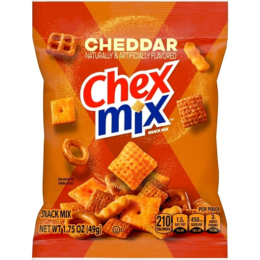 Chex Cheddar Flavor Cheddar Snack Mix, 60 x 1.75 oz Case - DOT product image 4