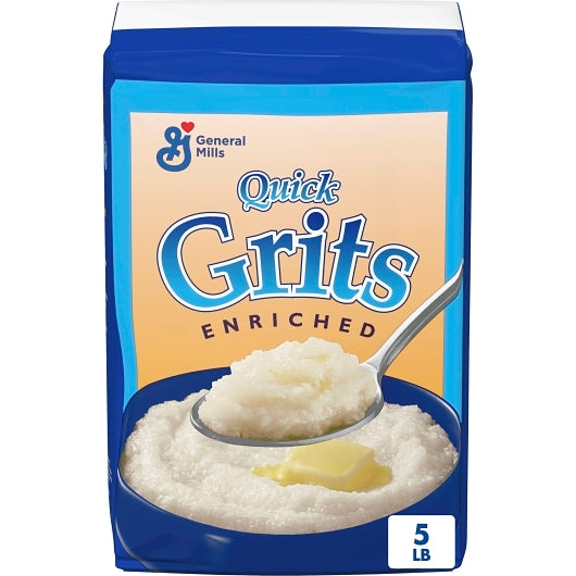Quick Grits White Pillsbury Quick Grits Bulk Enriched White Corn Cereal, 8 x 5 lb Case - GS1 mobile-ready hero image