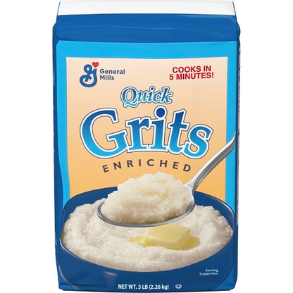 Quick Grits White Pillsbury Quick Grits Bulk Enriched White Corn Cereal, 8 x 5 lb Case - DOT product image 2