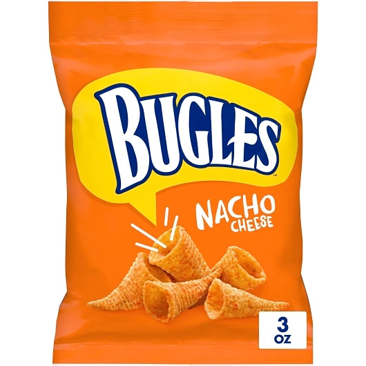 Bugles Nacho Cheese Flavor, 6 x 3 oz Case - Snacks