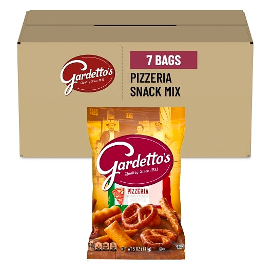 Gardetto's Pizzeria Snack Mix, 7 x 5 oz Case - Popcorn, Pretzels & Snack Mix