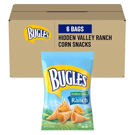 Bugles Ranch Flavor, 6 x 3 oz Case - Snacks