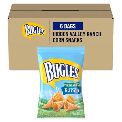 Bugles Ranch Flavor, 6 x 3 oz Case - Snacks