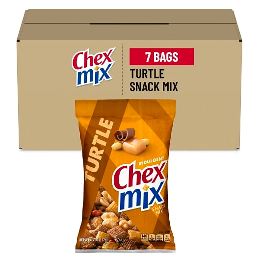 Chex Mix Turtle Snack Mix, 7 x 4.5 oz Case - GS1 mobile-ready hero image