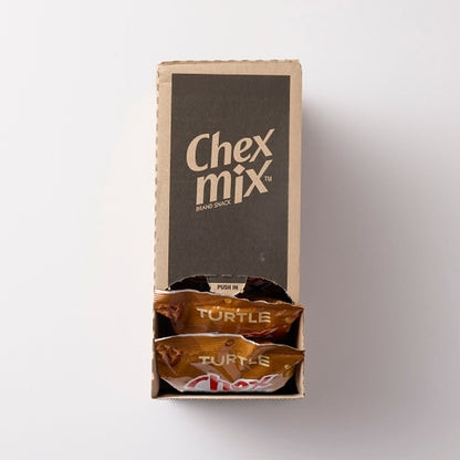 Chex Mix Turtle Snack Mix, 7 x 4.5 oz Case - GS1 open-case image