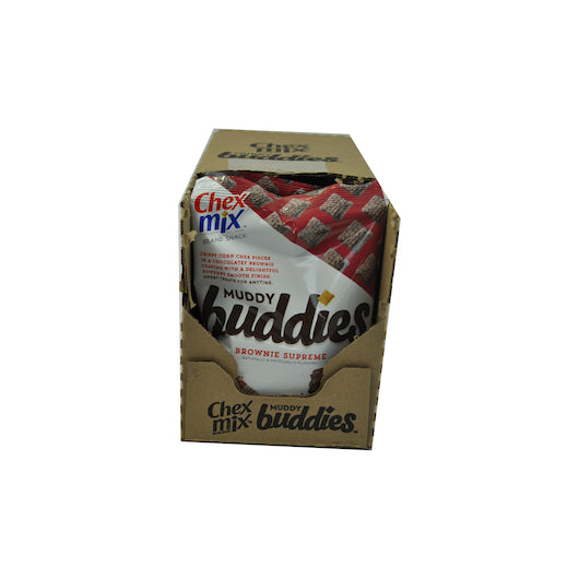 Chex Mix Muddy Buddies Brownie Supreme Snack Mix, 7 x 4.5 oz Case - GS1 open-case image