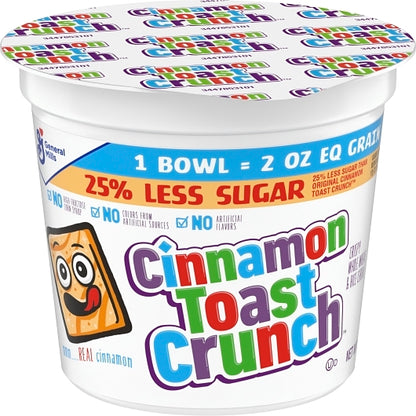 Cinnamon Toast Crunch 25% Less Sugar Cereal Single Serve, 60 x 2 oz Case - DOT product image 5