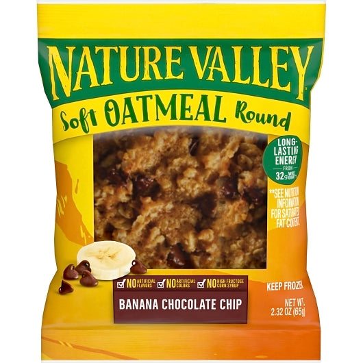 Nature Valley Banana Chocolate Chip Soft Oatmeal Round, 72 x 2.32 oz Case - DOT product image 2