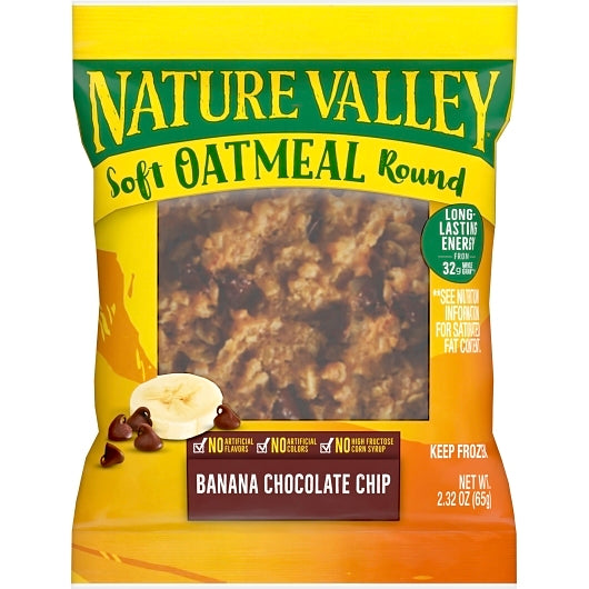 Nature Valley Banana Chocolate Chip Soft Oatmeal Round, 72 x 2.32 oz Case - DOT product image 4