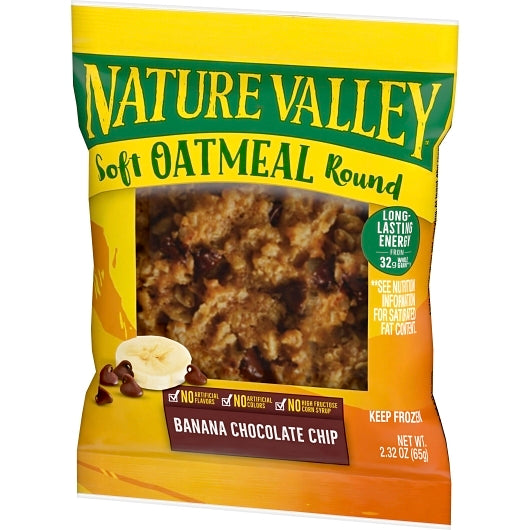 Nature Valley Banana Chocolate Chip Soft Oatmeal Round, 72 x 2.32 oz Case - DOT product image 7
