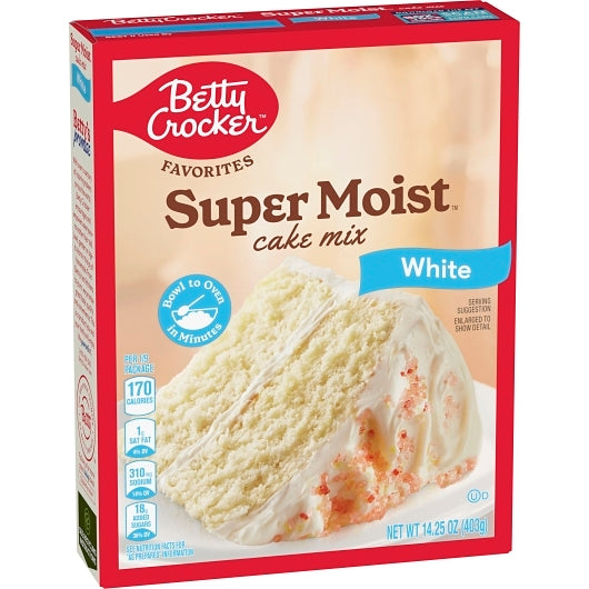 Betty Crocker Super Moist White Cake Mix, 12 x 14.25 oz Case - DOT product image 4