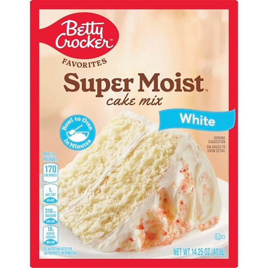 Betty Crocker Super Moist White Cake Mix, 12 x 14.25 oz Case - DOT product image 3