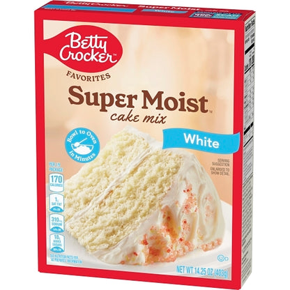 Betty Crocker Super Moist White Cake Mix, 12 x 14.25 oz Case - DOT product image 6
