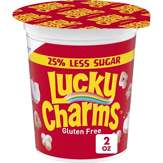 Lucky Charms Gluten Free Cereal 25% Less Sugar Single Serve, 60 x 2 oz Case - Breakfast Foods