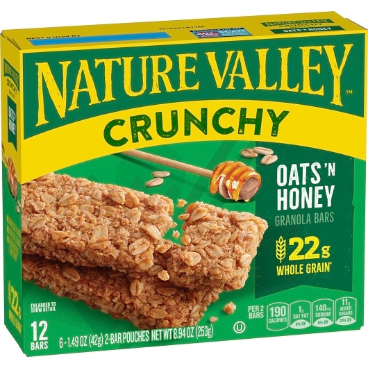 Nature Valley Oats & Honey Crunchy Granola Bar, 12 x 6 x 1.49 oz Case - DOT product image 8