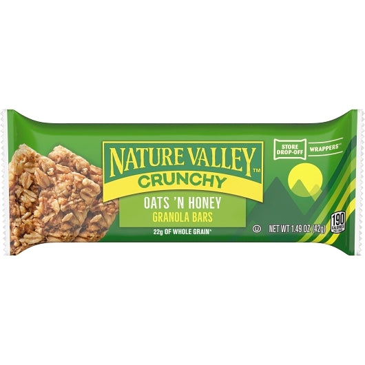 Nature Valley Oats 'N Honey Crunchy Granola Double Bar, 6 x 28 x 1.49 oz Case - DOT product image 4