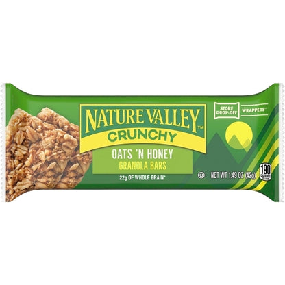 Nature Valley Oats 'N Honey Crunchy Granola Double Bar, 6 x 28 x 1.49 oz Case - DOT product image 7