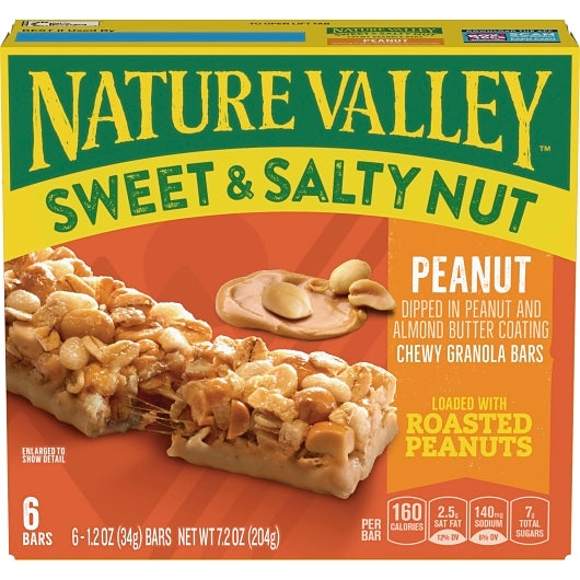 Nature Valley Sweet & Salty Nut Peanut Granola Bar, 12 x 6 x 1.2 oz Case - DOT product image 2