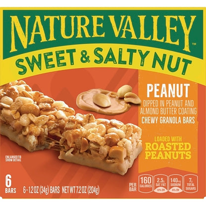 Nature Valley Sweet & Salty Nut Peanut Granola Bar, 12 x 6 x 1.2 oz Case - DOT product image 5