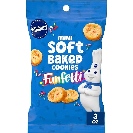 Pillsbury Mini Soft Baked Funfetti Cookies, 9 x 6 x 3 oz Case - Bakery & Desserts