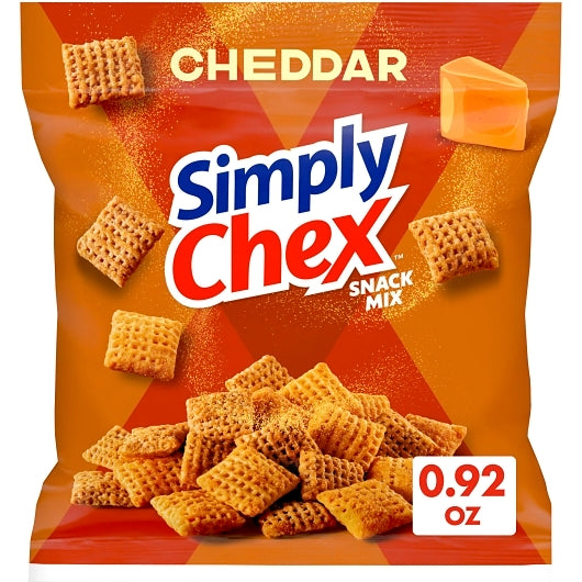 Chex Mix Simply Chex Cheddar Snack Mix, 60 x 0.92 oz Case - Snacks