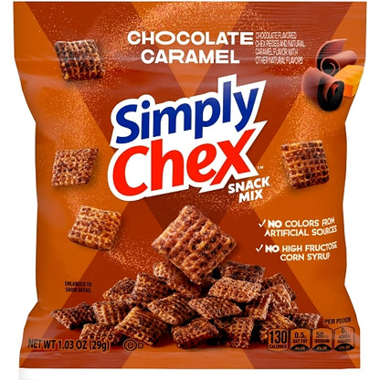 Chex Mix Simply Chex Snack Mix Chocolate Caramel, 60 x 1.03 oz Case - DOT product image 3