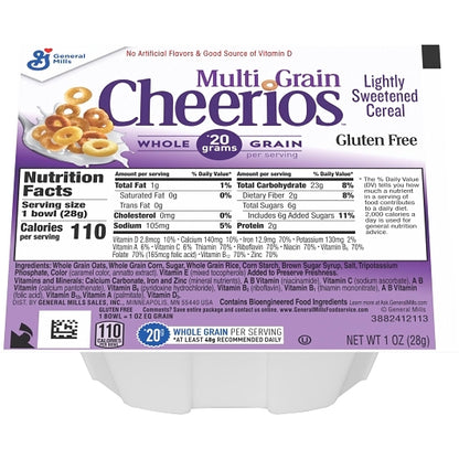 Cheerios Multigrain Bowl Pak Multi-Grain Cereal, 96 x 1 oz Case - DOT product image 3