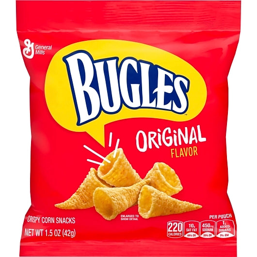 Bugles Big Bag Original Flavor, 36 x 1.5 oz Case - Front/center packaged product image
