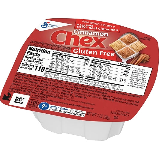 Chex Cereal Gluten-Free Cinnamon Cereal Single Serve, 96 x 1 oz Case - DOT product image 6