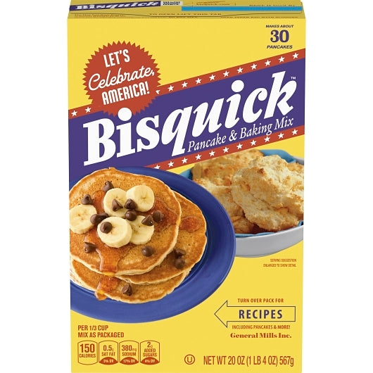 Bisquick Pancake & Baking Mix, 12 x 20 oz Case - Bakery & Desserts