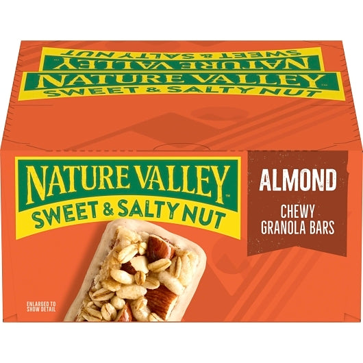 Nature Valley Sweet & Salty Nut Almond Granola Bars, 8 x 16 x 1.2 oz Case - DOT product image 2