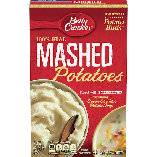 Betty Crocker Mashed Potatoes, 6 x 13.75 oz Case - Prepared Foods
