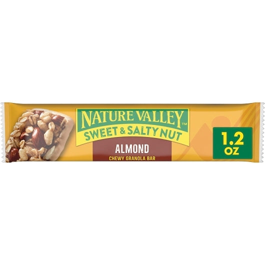 Nature Valley Sweet & Salty Nut Almond Granola Bars, 8 x 16 x 1.2 oz Case - Snack Bars & Granola Bars